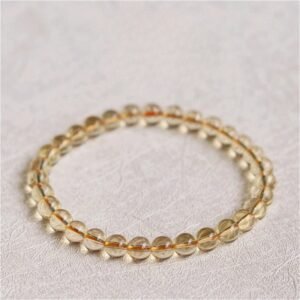Natural Wealth Attraction Yellow Crystal Ultra Fine Bracelet for Men and Women Couples