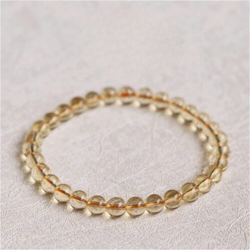 Natural Wealth Attraction Yellow Crystal Ultra Fine Bracelet for Men and Women Couples