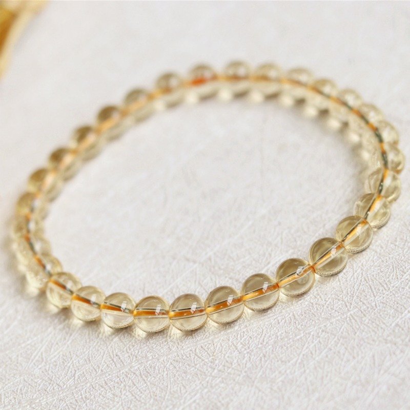 Natural Wealth Attraction Yellow Crystal Ultra Fine Bracelet for Men and Women Couples