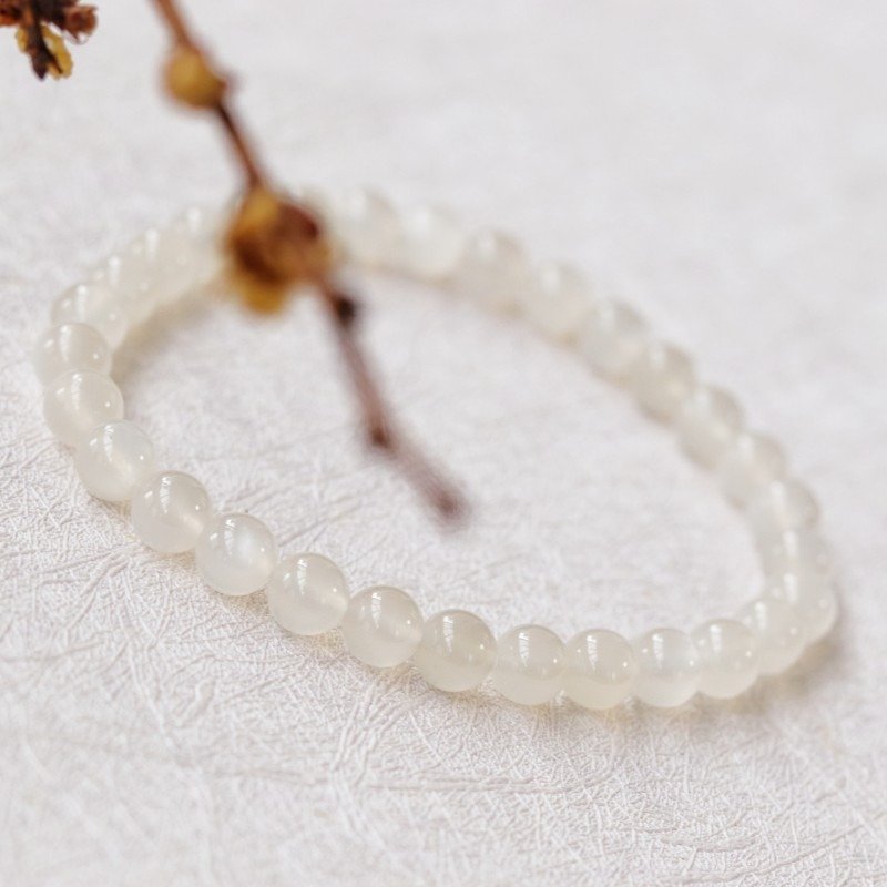 Natural White Moonlight Stone Bracelet