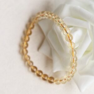 Natural Wealth Attraction Yellow Crystal Ultra Fine Bracelet for Men and Women Couples