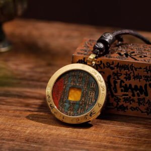 Cinnabar pendant, mountain ghost spending money, genuine pure copper pendant, safe and happy life, new Chinese style necklace