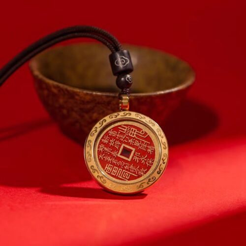 Cinnabar pendant, mountain ghost spending money, genuine pure copper pendant, safe and happy life, new Chinese style necklace