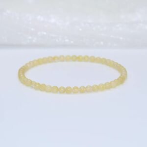 Rich Stone 2-3mm Ultra Fine Old Yellow Jade Bracelet Natural Crystal Agate Bracelet