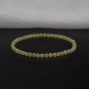 Rich Stone 2-3mm Ultra Fine Old Yellow Jade Bracelet Natural Crystal Agate Bracelet