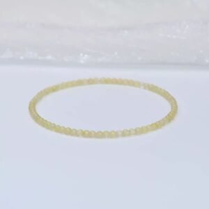 Rich Stone 2-3mm Ultra Fine Old Yellow Jade Bracelet Natural Crystal Agate Bracelet