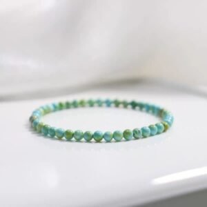 Small Fresh Natural Hubei Blue Turquoise Bracelet New Chinese Natural Stone Bracelet High Porcelain Simplicity