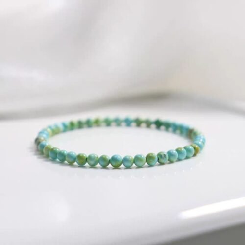 Small Fresh Natural Hubei Blue Turquoise Bracelet New Chinese Natural Stone Bracelet High Porcelain Simplicity