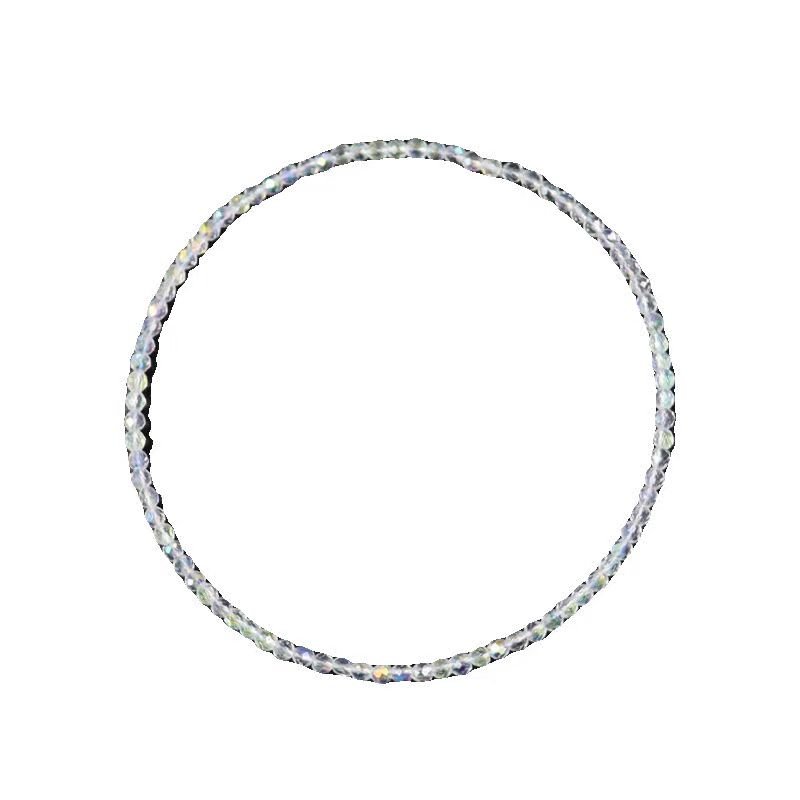 2mm Ultra Fine Shijia Crystal Sparkling Women's Transparent White Crystal Bracelet