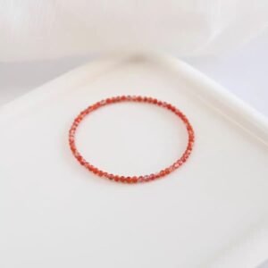 Natural Southern Red Agate Bracelet for Women, Extremely Fine Ancient Style Bracelet, Single Circle Natural Stone Jewelry