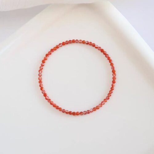 Natural Southern Red Agate Bracelet for Women, Extremely Fine Ancient Style Bracelet, Single Circle Natural Stone Jewelry