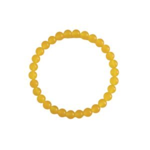 Natural yellow jade beeswax bracelet, yellow wealth stone, wealth seeking crystal bracelet