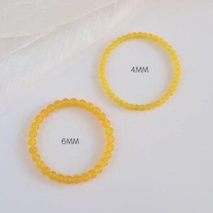 Natural yellow jade beeswax bracelet, yellow wealth stone, wealth seeking crystal bracelet