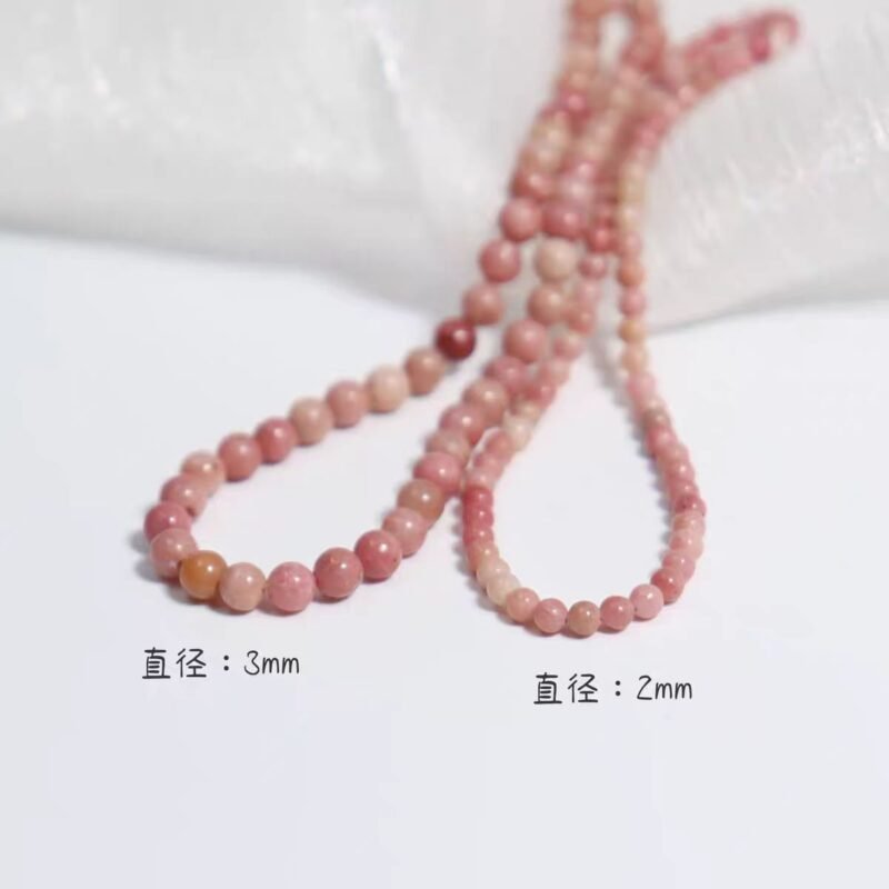 Natural red patterned stone bracelet, rose stone fine bracelet