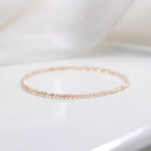 Fine Crystal Zircon Bracelet Texture Olive Green Grape Purple Colorful Bracelet.