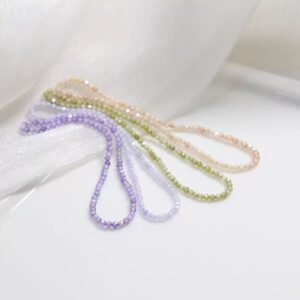 Fine Crystal Zircon Bracelet Texture Olive Green Grape Purple Colorful Bracelet.