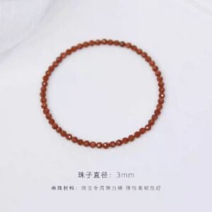 Natural Wealth Attraction Jinsha Stone Bracelet 3mm Extremely Fine Venus Stone Bracelet, Small and Versatile, Gold Shining