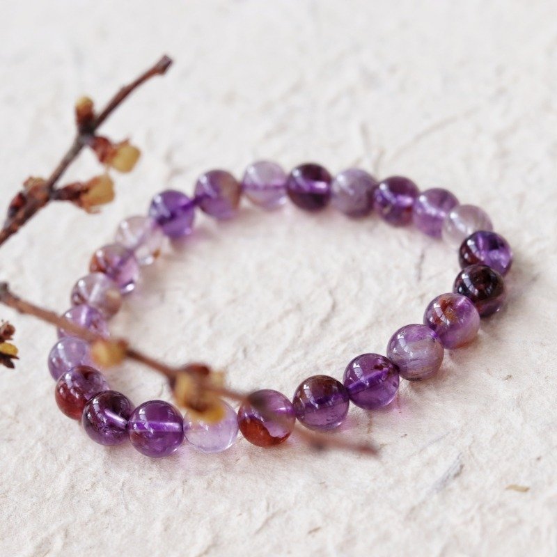 Natural Purple Ghost Bracelet Purple Titanium Crystal Single Loop Bracelet