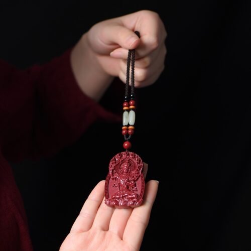 Natural cinnabar with high Buddha content and purple gold sand