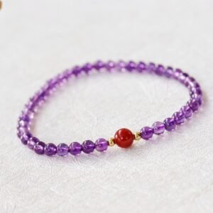 Natural amethyst bracelet