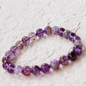 Natural Purple Ghost Bracelet Purple Titanium Crystal Single Loop Bracelet