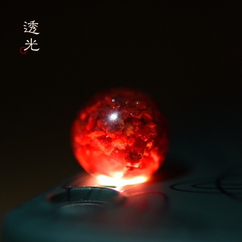 Natural raw ore, cinnabar crystal sand, raw stone, red rope