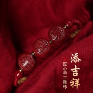 Cinnabar three in one zodiac sign red rope hand