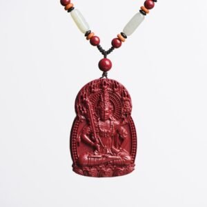Natural cinnabar with high Buddha content and purple gold sand